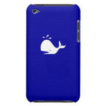Ocean Glow_White-on-Blue Whale iPod Case-Mate Case