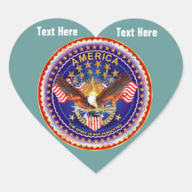 Ocean Green Heart Stickers