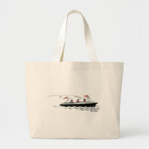Ocean Liner at Sea Line Drawing Bag