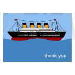Ocean Liner Thank You note cards