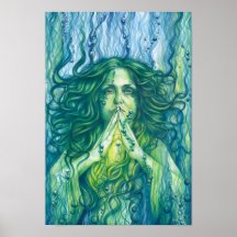 Ocean Love Mermaid Poster