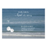 Ocean Love, Sand Dollar Wedding Reply Enclosure Custom Announcements