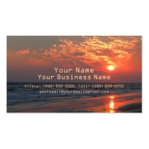Ocean Sunset - Oak Island, NC Business Card