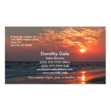 Ocean Sunset - Oak Island, NC Business Card Templates