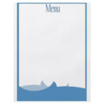 Ocean themed blank menu flyers