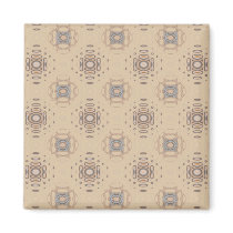 Ocean Villa Beach Print Beige Magnet