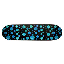 Ocean Waves Polka Dot Skateboard