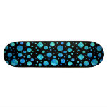 Ocean Waves Polka Dot Skateboard