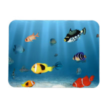 Oceans Of Fish Vinyl Magnet