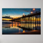 Oceanside Pier at sunset Print