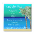 Oceanview Tropical Save the Date magnets