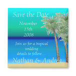 Oceanview Tropical Save the Date magnets