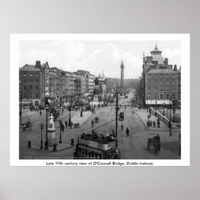 O`Connell Bridge Dublin, 19th century Ireland Posters