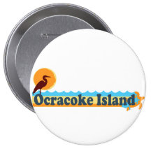 Ocracoke Island. Pinback Button