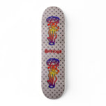 Octagonal tiles & Taino dancer Skateboard