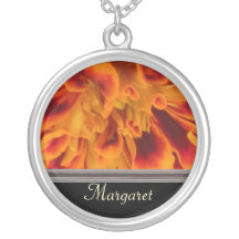 OCTOBER Birth Flower Necklace - Marigold