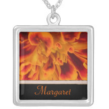 OCTOBER Birth Flower Necklace - Marigold