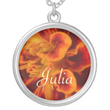 OCTOBER Birth Flower Necklace - Marigold