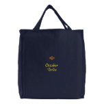 October Bride Navy Embroidered Bag embroidered bags