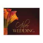 October calla lily wedding design postcards