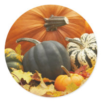 October Decoration Round Stickers