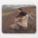 October Gathering Potatoes Mousepad