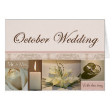 October Scrapbook Wedding Card