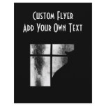 October Showers Black Cat Silhouette At Window BW flyers