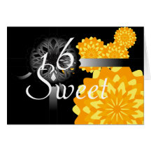October Sweet Sixteen Invitation-Customise Greeting Card