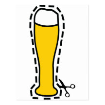 octoberfest cutout wheat beer bavaria postcard