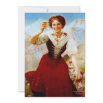 OCTOBERFEST vintage Edelweiss BEER PARTY INVITES