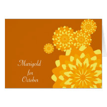 October's Birth Flower-Customise Greeting Cards
