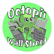 Octopii Wall Street - Occupy Wall St! Stickers