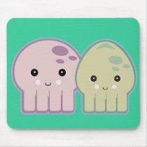 octopus and squid pals mouse mats