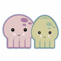 octopus and squid pals photo cut out