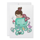 Octopus Babysitter Invite invitations