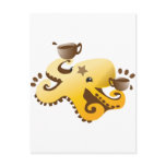 Octopus Barista Postcard