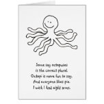 Octopus - fun line drawing happy art logo design cards