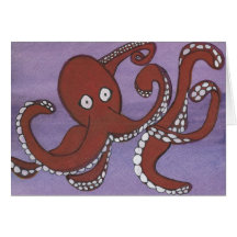 Octopus Horizontal Blank Cards