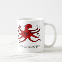 octopus, I Love Cephalopods Mugs