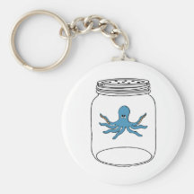 Octopus in a Jar Keychains
