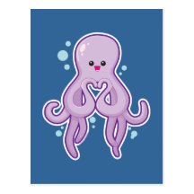 Octopus Loves You Postcard
