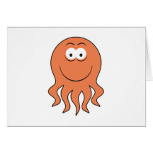 Octopus Smiley Face Greeting Card
