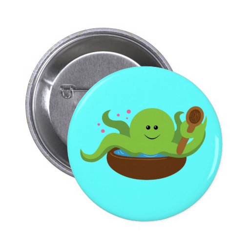 Octopus Soup Pinback Buttons