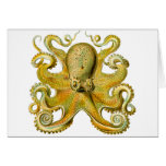Octopus Yellow Greeting Card
