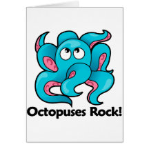 Octopuses Rock! Greeting Cards