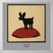 Odd Funny Looking Dog - Colourful Book Illustratio Print