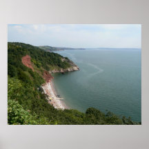Oddicombe Bay, Torquay, England Posters