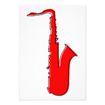 oddRex saxophone Custom Invitations
