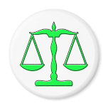 oddRex scales of justice magnets